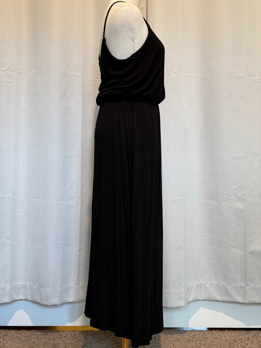 Olivia Rae Black Knit Maxi Dress Size M - Picture 2 of 9